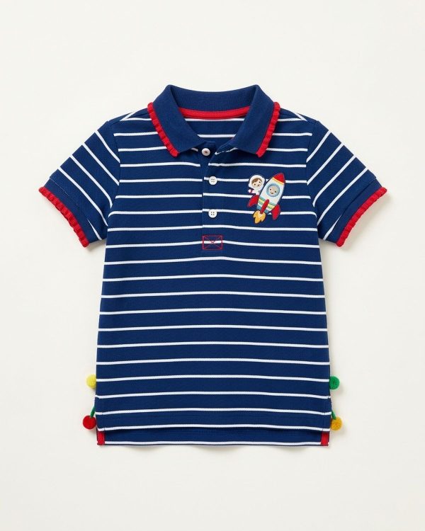 Áo polo kẻ sọc xanh navy