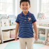 Áo polo kẻ sọc xanh navy