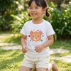 Áo thun cổ tròn hình gấu