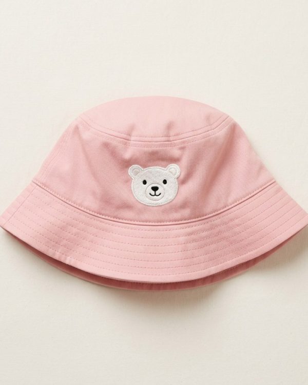 Mũ bucket gấu hồng