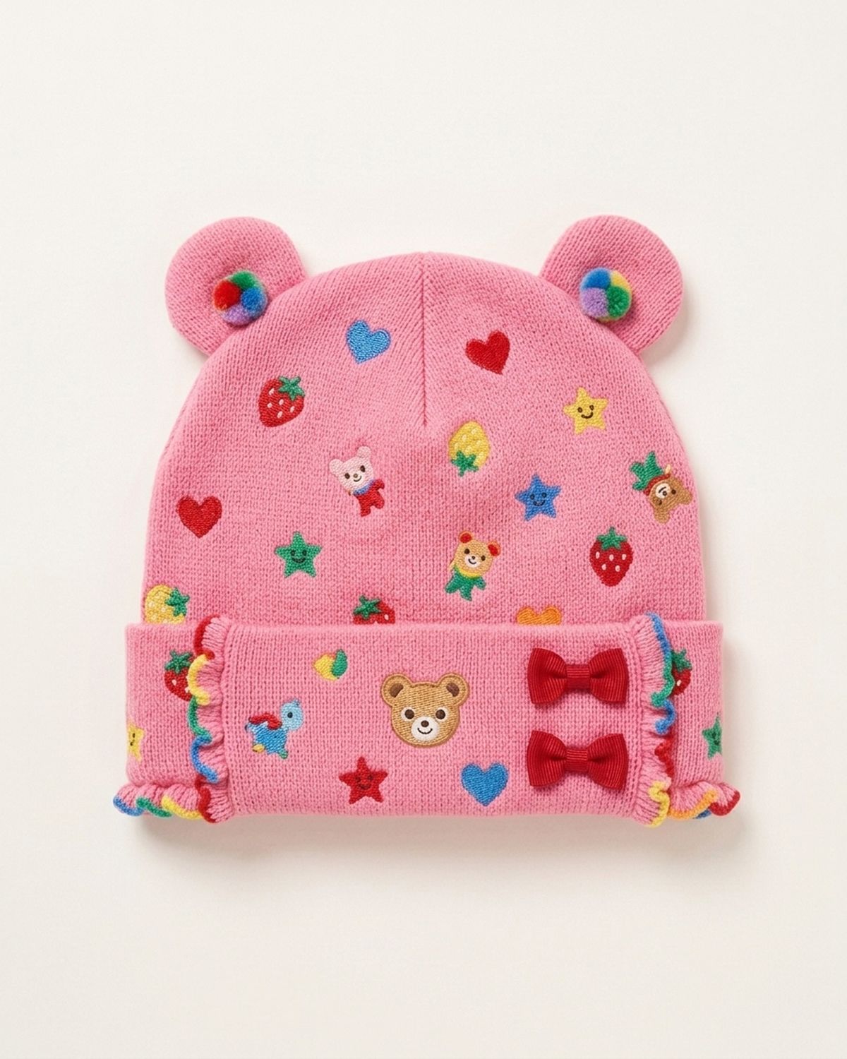 Mũ len beanie tai gấu