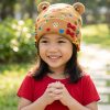 Mũ len beanie tai gấu