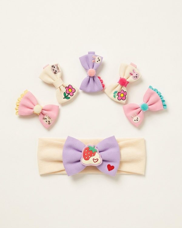 Set kẹp tóc nơ và bờm